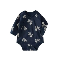 Mameluco de Algodón para Bebé, Unisex, Manga Larga, Recién Nacido, Algodón Puro, Transpirable, Tipo Triángulo