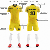 Conjunto de Camisetas de Fútbol de Manga Corta Sublimadas de Malla de Secado Rápido con Nombre y Número Personalizados para Partidos de Club y Entrenamiento