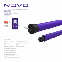 NOVO AC100-240V Motor Tubular Inteligente TUYA IP65 Impermeable con Detección de Obstáculos y Rebote para Persianas Motorizadas