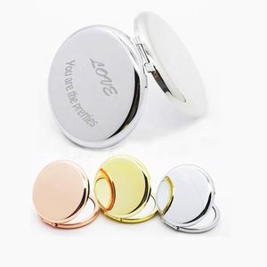 Double Sided 1X 2X Magnifying Mini <b>Small</b> Folding Compact Cosmetic Mirror Pocket Makeup Mirror for Promotional Holiday Gift - Product Image 1
