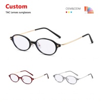 Lunettes coréennes ovales rétro à petite monture, anti-rayonnement, anti-buée, verres bloquant la lumière bleue, pour femmes - Style audacieux