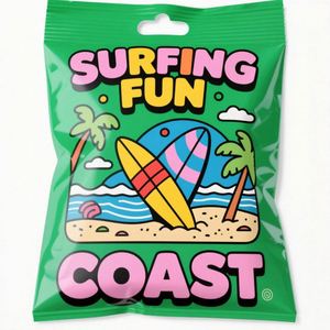 Bolsas de Embalaje Cosméticas Personalizadas con Logotipo, Reutilizables, Impresas en Huecograbado, Plastificadas, con Sellado de 3 Lados, para Chicle y Leche - Product Image 1