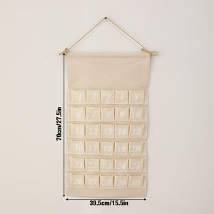 Organisateur mural en tissu à 30 poches pour le Ramadan, <span class=keywords><strong>calendrier</strong></span> de l'avent suspendu vide pour le Ramadan Kareem, <span class=keywords><strong>calendrier</strong></span> de l'avent du Ramadan de 30 jours - Product Image 6