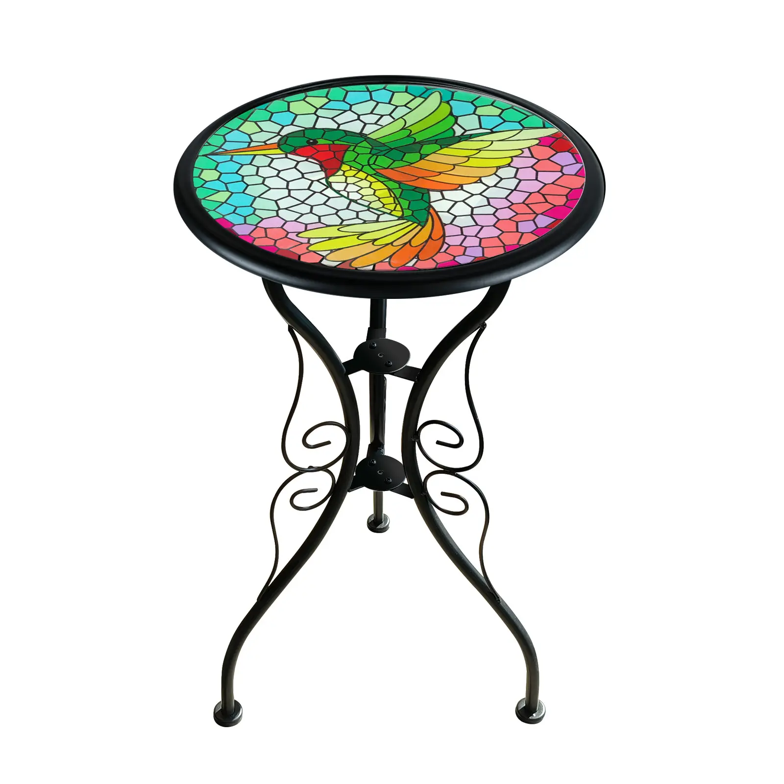 Мозаичная плитка стол уличная мебель антикварная Бабочка узор многоцветный мозаичный стол