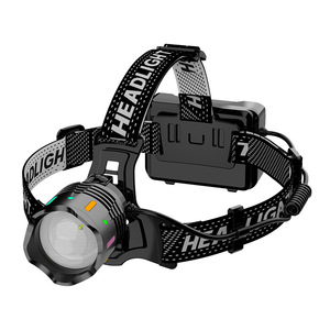 Lampe frontale avec affichage de puissance latéral, LED 5W rechargeable 2400mAh, pour le camping, la pêche, l'exploration, la lumière de travail - Product Image 1
