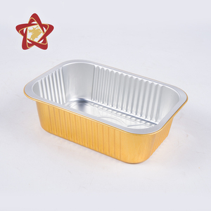 750ml vàng Nhôm dùng một lần 184x128mm hình chữ nhật nhôm lá thực phẩm <span class=keywords><strong>container</strong></span> TINFOIL tấm với nắp kín crec184 - Product Image 2