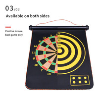 Cible de fléchettes magnétique en nylon double face floqué de 12/15/17 pouces pour usage intérieur - Jeu de fléchettes de sécurité