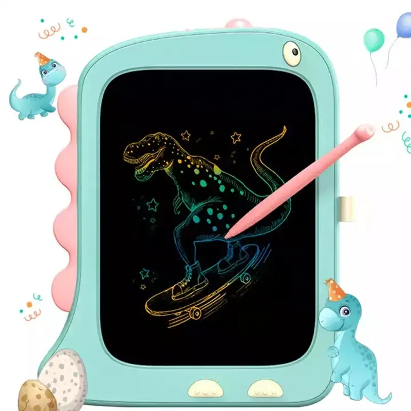 Juguete de dinosaurio para bebé, tablero de garabatos multicolor, tableta de dibujo, almohadillas de escritura Lcd para niños