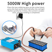 Machine à Souder par Points de Batterie 5000W Kit DIY Outils de Soudage pour Pack 18650 Mini Soudeuse par Points 10 Vitesses Bande de Nickel 0.1~0.15mm