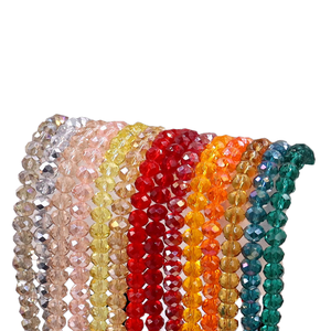 Perle en verre bleu synthétique de 10 mm faite à la main pour la fabrication de bijoux, accessoire de bracelet en cristal et verre soufflé - Product Image 1