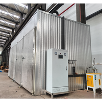 Four de séchage du bois industriel, installation de traitement thermique des palettes, chauffage électrique à air chaud et vapeur, alliage d'aluminium SUS304, 10m, 24kw