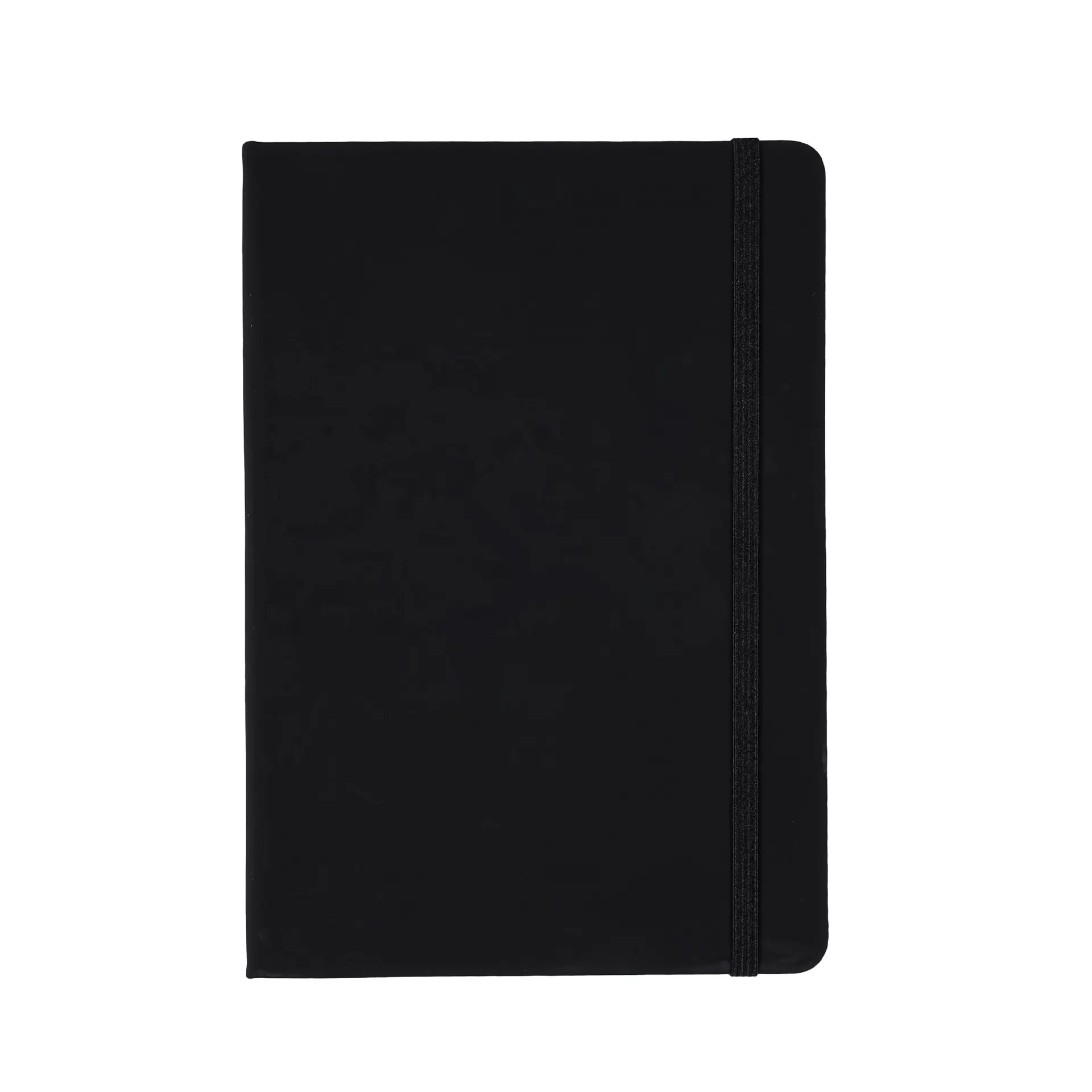Schwarzes individuelles bindendes handgemachtes Ledernutzbuch Krankenschwester-Tagebogen A5 mit Gummiband einfarbige Notizbände