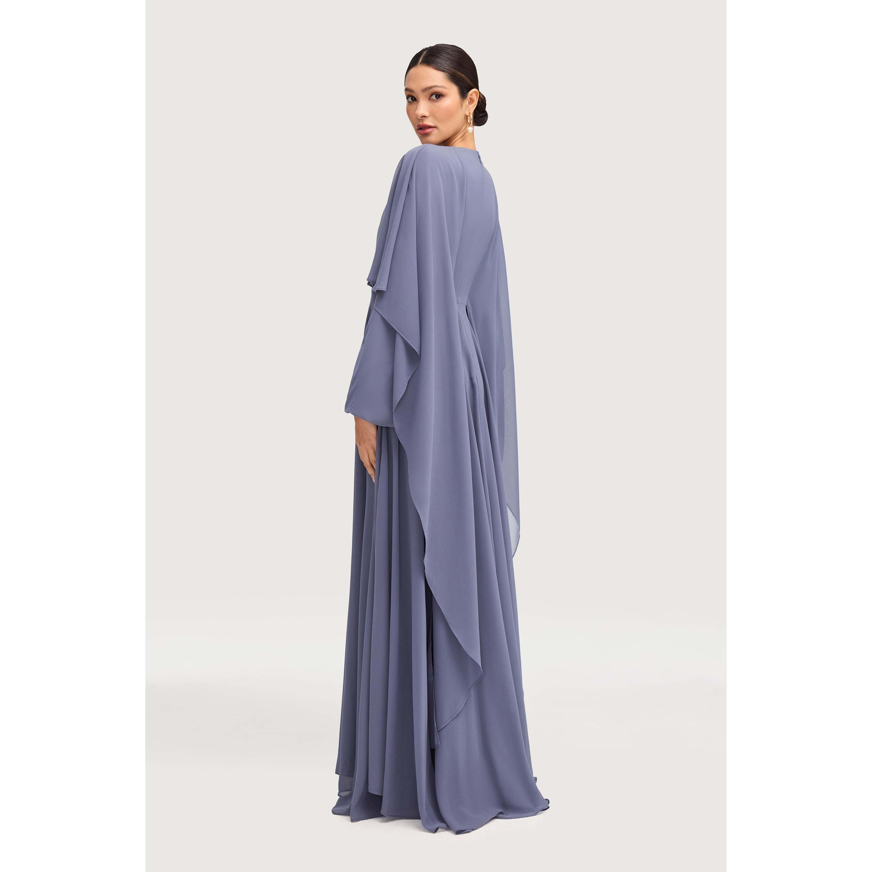 white christmas dresses Draped Chiffon Maxi Dress 38 (FR) / Turquoise main image 1