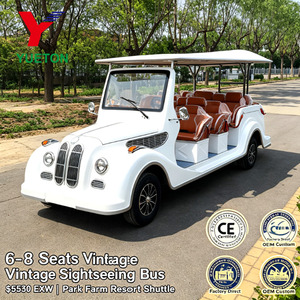 Autobús Turístico Clásico de 6 Plazas, Vehículo Turístico Vintage con Certificación CE, Ideal para Parques, Zonas Turísticas, Granjas, Centros Comerciales y Parques de Atracciones - Product Image 1