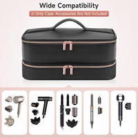 Sac de transport double couche portable pour brosse sèche-cheveux tout-en-un, organiseur de rangement pour outils capillaires, sac de voyage