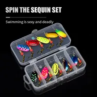 LUSHAZER 10pcs 20pcs Metal Spoon Spinner Blade Fishing Lure Kit 60mm 3.2g Freshwater Fishing Bait Set for Bass Trout Pike