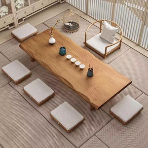 Mới Đến Tất Cả Rắn Gỗ Nhật Bản Bàn Trà Và Ghế Kết Hợp Thông Thảm Bàn Cà Phê - Product Image 3