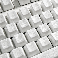 High-grade White Crystal Glaze Ceramic Key Caps, Compatible with Cherry and Gateron MX Key Switches, OEM Quality