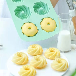 <b>Silicone</b> Cake Mold 6 Cavities Muffin Pan Nonstick Eco-Friendly LFGB Certified Customizable Colors <b>Baking</b> Tools - Product Image 2