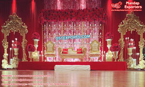 Decoración de escenario de boda india, impresionante escenario de bollwood, decoración de escenario de boda india de ensueño - Product Image 3