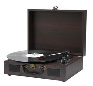 Tourne-disque portable haut de gamme pour disques vinyles avec son stéréo HIFI pour connexion - Product Image 1