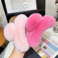 Accessoires pour cheveux d'hiver de bonne qualité, pinces à cheveux en fourrure de 15 cm, pinces à cheveux jumbo, pinces à cheveux en gros, grandes pinces à cheveux pour femmes