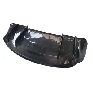 Kit de corps de lèvre de pare-chocs de spoiler arrière en Fiber de carbone véritable de Style RZ d'usine pour Tesla Model <span class=keywords><strong>X</strong></span> comprend un diffuseur arrière - Product Image 1