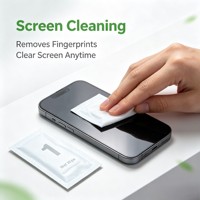 Toallitas desinfectantes desechables para alcohol, limpiadores de pantalla, multiusos para teléfonos, lentes, escritorios, coches, uso doméstico, empaquetadas individualmente, personalizadas