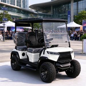 Voiturette de golf tout-terrain à 4 places alimentée au lithium avec écran large et clair et système audio - Product Image 1