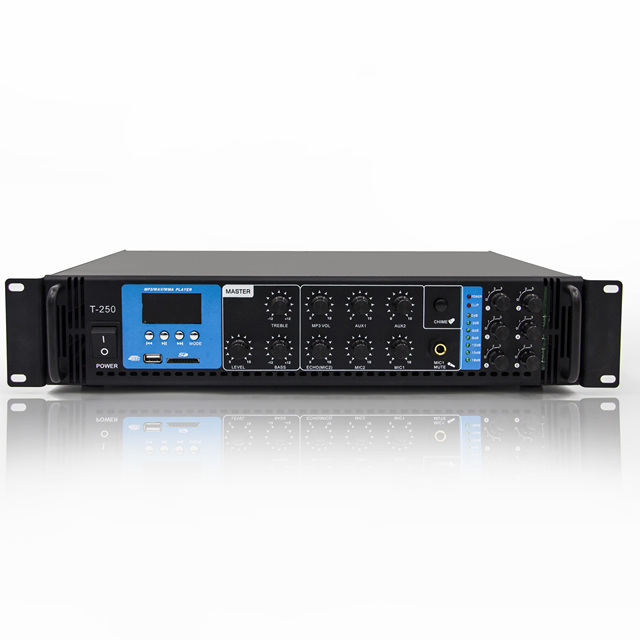 Professional Power Amplifier With 5 Zones T-150 Public Address Amplifier 2U Amplifier