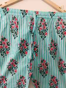 Nuevo Conjunto de Pijama de Algodón Estampado Tejido Elegante Indio, 100% Algodón, Largo Completo, Verano - Product Image 6