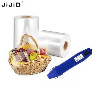 JIJID Transparent Pvc Pof Plastic Shrink Wrap Film Heat Shrink Bag For Food Packing Shrink Sleeve