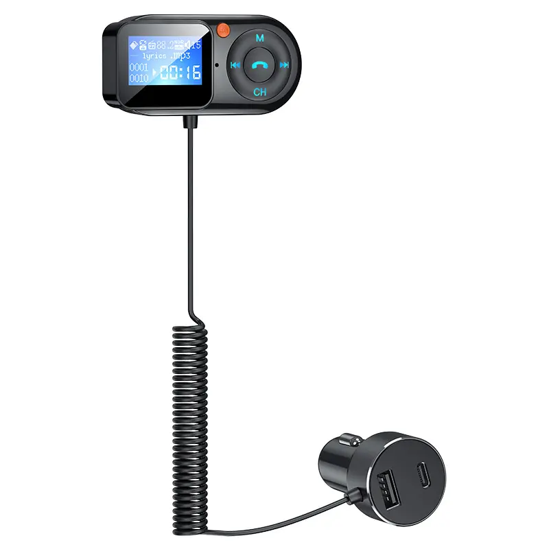 Modulateur FM bluetooth 5.0, AUX, lecteur Audio MP3, USB Type C PD, charge rapide, chargeur de voiture, mains-libres, Kit transmetteur FM