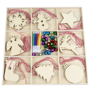 Artisanat créatif en bois pendentif arbre de Noël accessoires de décoration pour la maison usine en gros bois Chandling en stock - Product Image 4