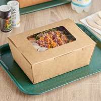 Boîtes d'emballage personnalisées en carton kraft jetables pour salades de fruits, à emporter, pour la restauration, assortiment pour la fraîcheur des aliments musulmans