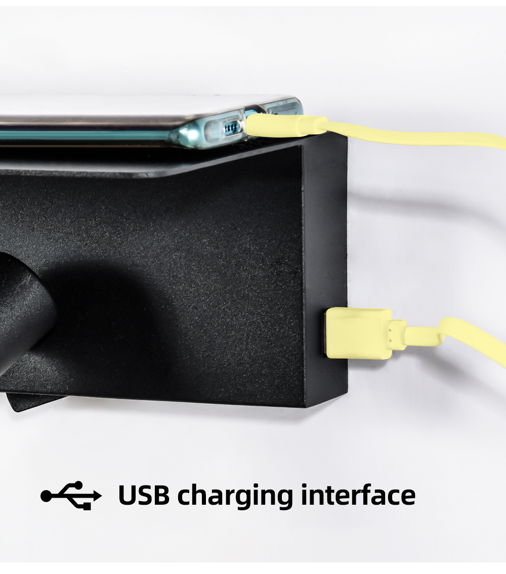 5V Usb Charge Port 3w Led Bedside Reading Light Indoor Adjustable Led Wall Lamp