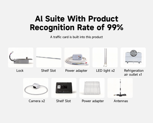 Machine de paiement automatique AI haute capacité XMAI, 38,8 pieds cubes, réfrigérée, acceptant Apple <span class=keywords><strong>Pay</strong></span> et <span class=keywords><strong>Samsung</strong></span> <span class=keywords><strong>Pay</strong></span> - Product Image 6