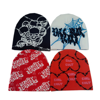 Bonnet tricoté unisexe réversible à rayures jacquard sans revers, pour homme, de créateur, vente en gros, logo personnalisé, voyage, plage, hiver