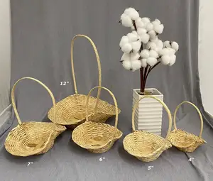 Cesti regali sfusi cesto vuoto per la raccolta di uova di pasqua deposito di laurea di nozze bambino cesto di vimini con manico