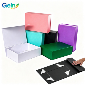 Boîte cadeau rigide pliable grise, en stock, avec logo personnalisé en relief ou débossé, pour savon artisanal de luxe et bombes de bain - Product Image 1