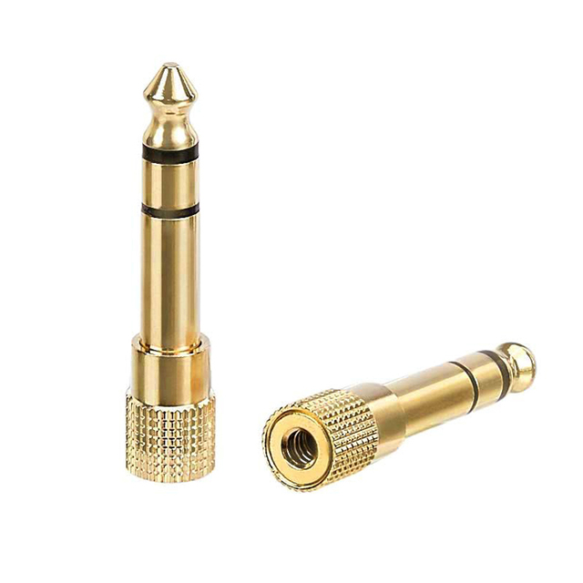 Brand New 6.35mm Male to 3.5mm Female Stereo Audio Jack Adapter for Aux Cable Guitar Amplifier Headphone