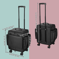 Chariot de coiffeur professionnel, sac de maquillage, valise de beauté à roulettes, valise de maquillage de voyage, logo personnalisé, valise de salon de coiffure