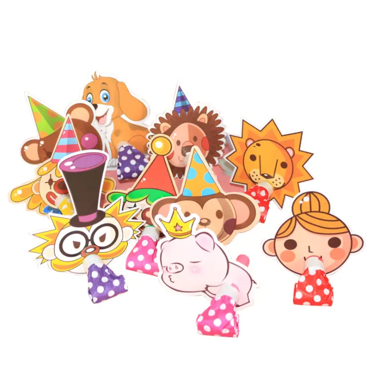 Cartoon Clown Blowing Dragon Toy Spaß Eiscreme Pfeife für Kinder geburtstags feier für Party dekorationen