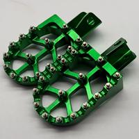 Reposapiés de Motocicleta Modificados, Extra Grandes, Antideslizantes, de Aleación de Aluminio, Pedales Todoterreno Verdes para KLR 650 2011-2022
