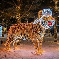Décoration de lanternes de parc d'attractions sur mesure pour Noël, utilisation intérieure/extérieure, spectacle de lumière pour parc à thème