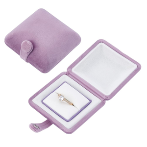 Caja de Joyería de Terciopelo de Alta Calidad con Cierre a Presión y Doble Apertura para Anillos, Collares, Pendientes, Pulseras y Colgantes, Venta al Por Mayor - Product Image 1