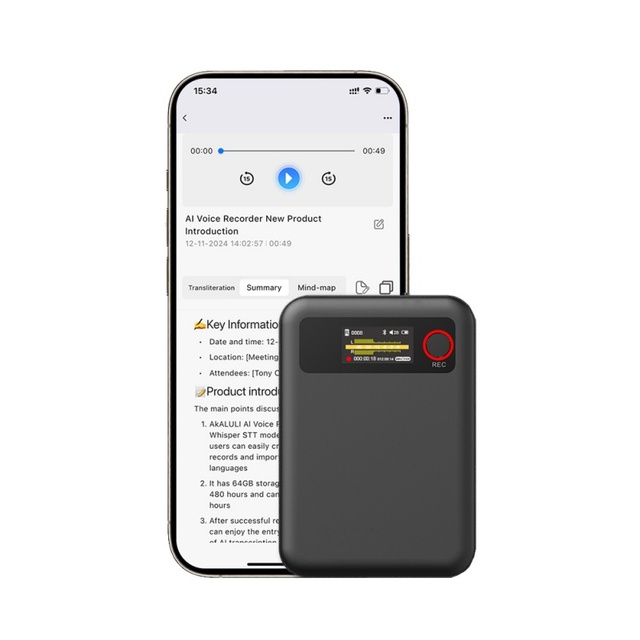 L816 AI Voice Recorder & Translator Mini for Note 104-Language WAV Wireless Magnetic Charger Pocket Size