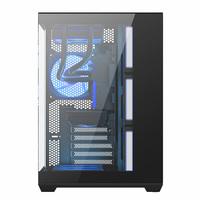 Boîtier PC Gaming AntarcChill OEM Full View en Verre Trempé Double USB3.0 Mid-Tower ATX, Châssis Serveur pour Ordinateur