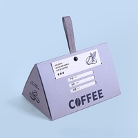 Empaque de Pulpa Reciclada para Granos de Café, Triangular, sin Pegamento, con Impresión Personalizada, para Exhibición, Grado Alimenticio, Venta al por Mayor