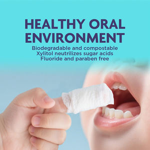 Solutions de marque privée Lingettes pour dents de nourrisson pour un nettoyage buccal en douceur chaque jour et en déplacement avec des ingrédients sûrs et de qualité comestible - Product Image 3